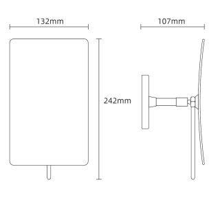 Зеркало косметическое Boheme хром 506-CR